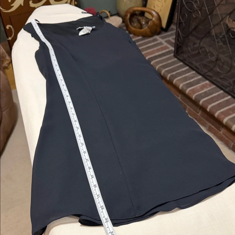 Black Molly Malloy Sleeveless A-Line Dress Chiffon Flowy Dress, 12 Petite.